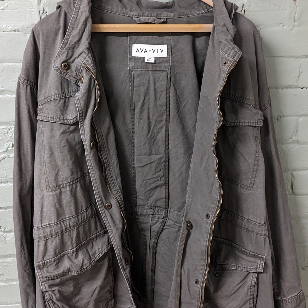 Women’s olive 4X canvas coat
